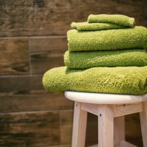 four green towels